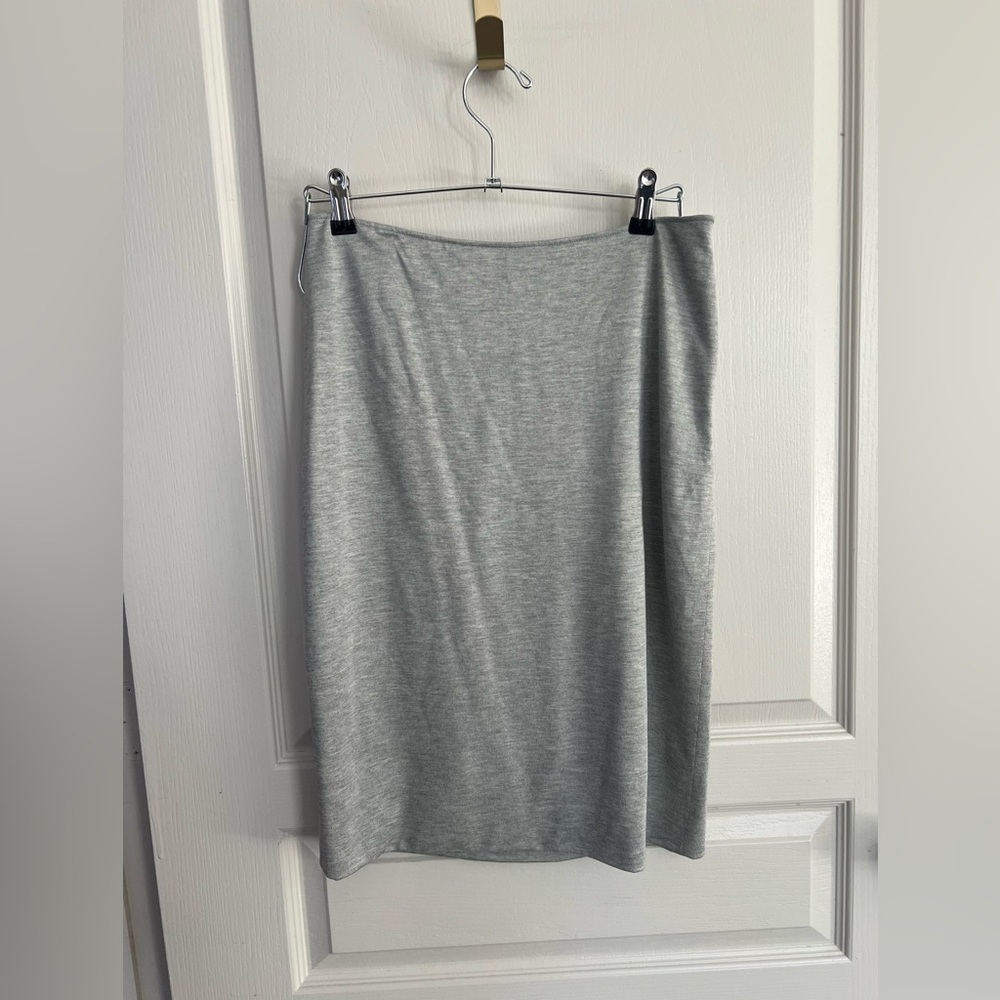 Peter Cohen Heather Gray Jersey Pull On Skirt Size M - Picture 2 of 4